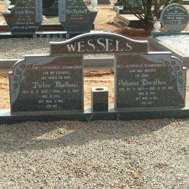 WESSELS Pieter Marthinus 1922-1986 &amp; Johanna Dorathea 1927-1987