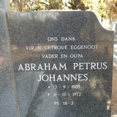 ZYL Abraham Petrus Johannes, van 1905-1972 &amp; Gertruida Jacomina WESSELS 1919-