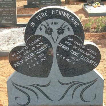 ? Philip Jacob Scholtz 1903-1983 &amp; Jemima Anne Elizabeth DAVID 1907-