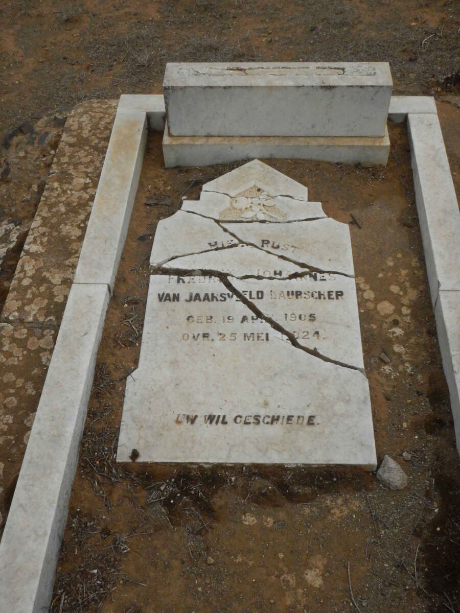 LAUBSCHER Fredrik Johannes van Jaarsveld 1905-1924