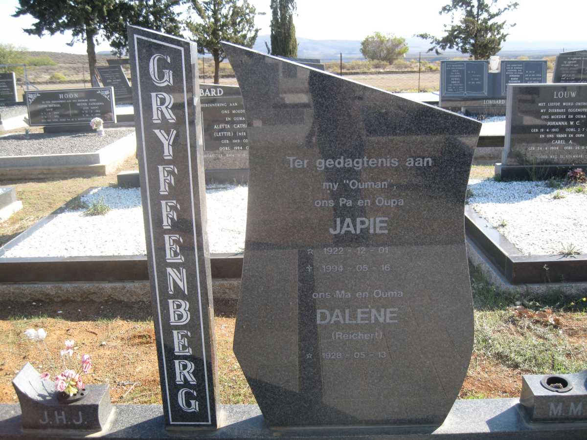 GRYFFENBERG J.H.J. 1922-1994 &amp; M.M.J. REICHERT 1928-