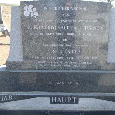 HAUPT N.G. 1898-1990 &amp; H.R. TURNER 1900-1950