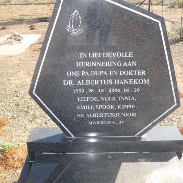 HANEKOM Albertus 1950-2006