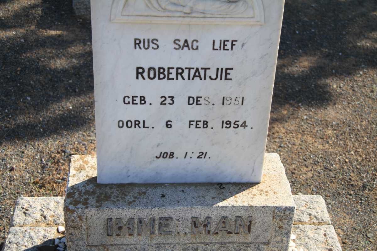 IMMELMAN Robertatjie 1951-1954