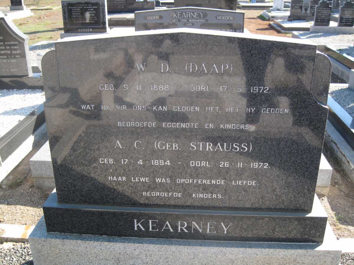 KEARNEY W.D. 1888-1972 &amp; A.C. STRAUSS 1894-1972