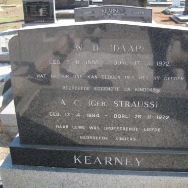 KEARNEY W.D. 1888-1972 &amp; A.C. STRAUSS 1894-1972