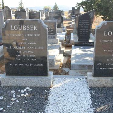 LOUBSER P.N.W. 1898-1969 &amp; A.J. LOMBARD 1910-1979