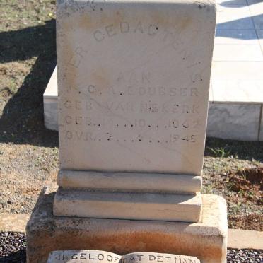 LOUBSER J.C.A. nee VAN NIEKERK 1862-1945