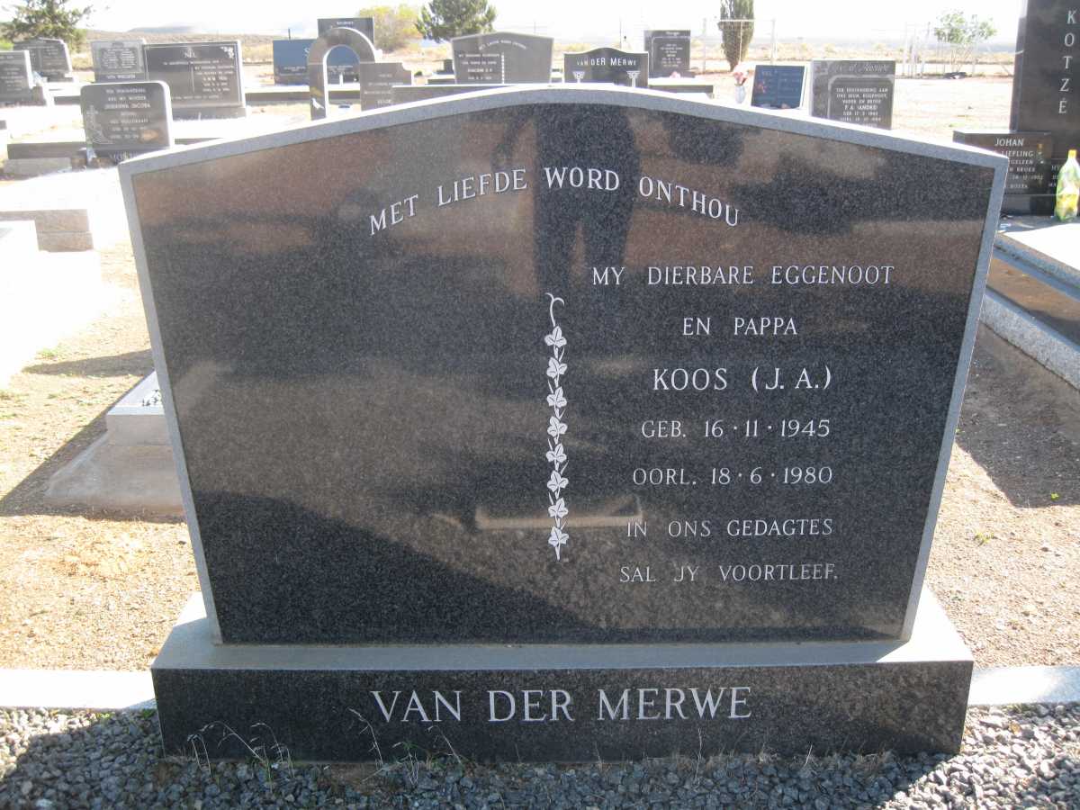 MERWE J.A., van der 1945-1980