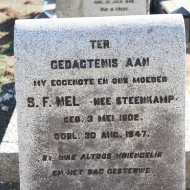 NEL S.F. nee STEENKAMP 1902-1947