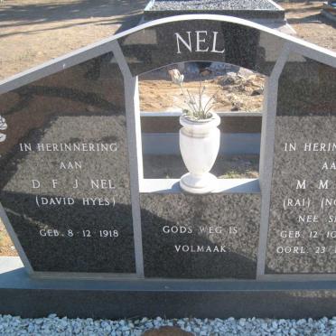 NEL D.F.J. 1918- &amp; M.M.Nel SMIT 1922-1996