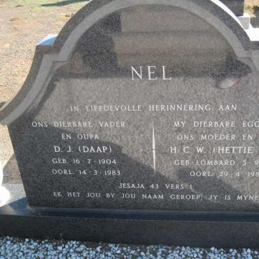 NEL D.J. 1904-1983 &amp; H.C.W. LOMBARD 1910-1982