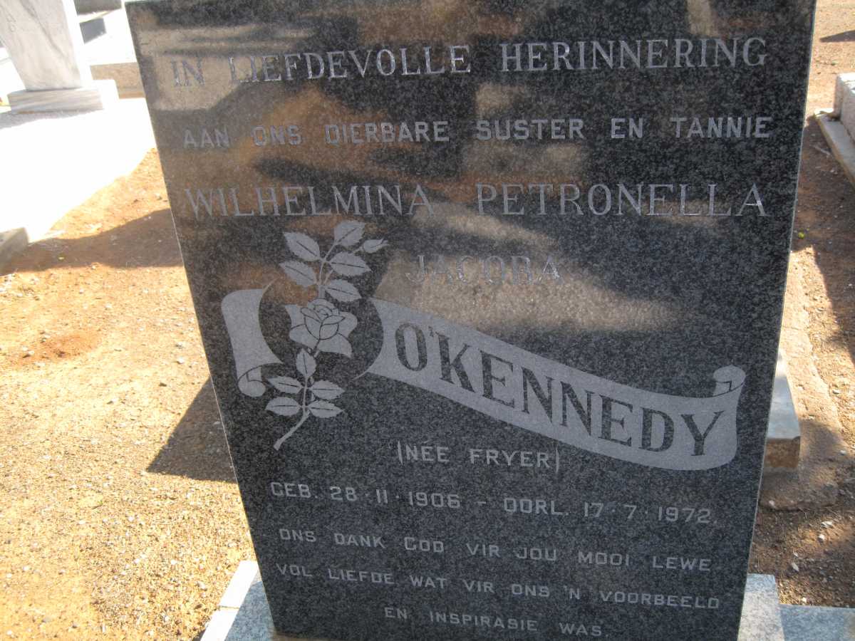 O'KENNEDY Wilhelmina Petronella Jacoba nee FRYER 1906-1972