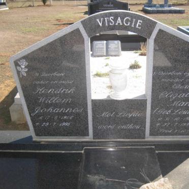 VISAGIE Hendrik Willem Johannes 1906-1995 &amp; Elizabeth Maria LOUBSER 1912-1994