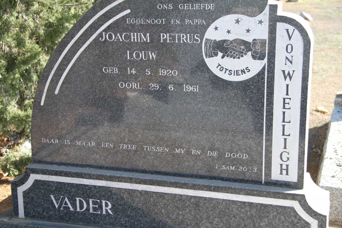 WIELLIGH Joachim Petrus Louw, von 1920-1961