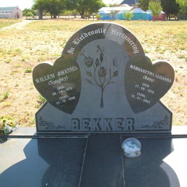 BEKKER Willem Johannes 1913-1998 &amp; Margaretha Johanna 1916-2003
