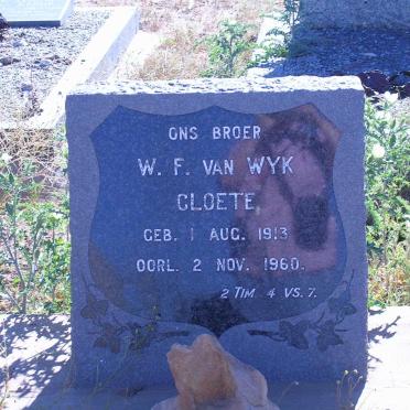 CLOETE W.F. van Wyk 1913-1960