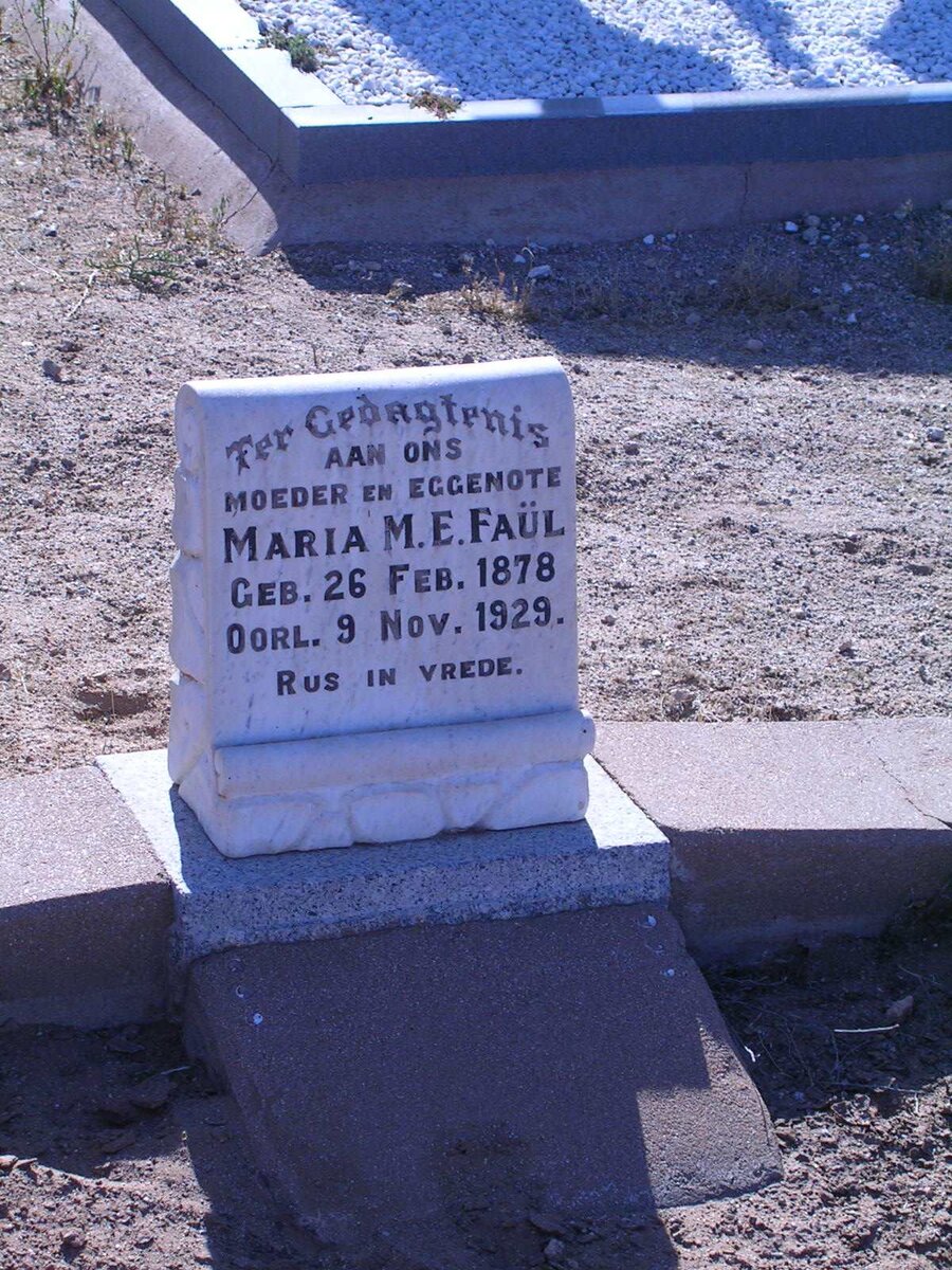 FAÜL Maria M.E. 1878-1929