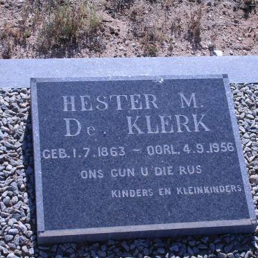 KLERK Hester M., de 1863-1956