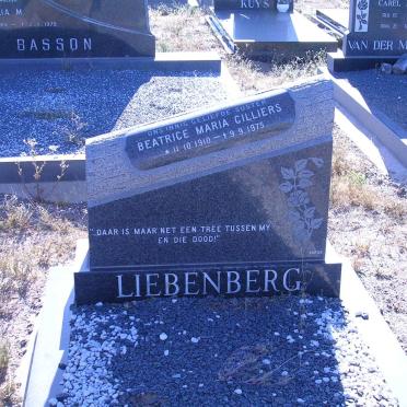LIEBENBERG Beatrice Maria geb. CILLIERS 1910-1975