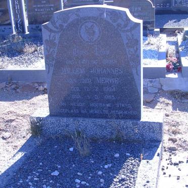 MERWE Willem Johannes, van der 1904-1965