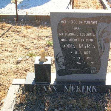 NIEKERK Anna Maria, van 1923-1981
