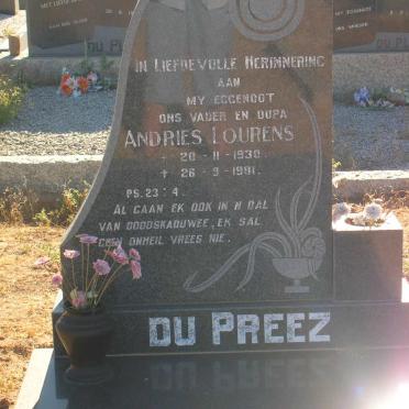 PREEZ Andries Lourens, du 1930-1981
