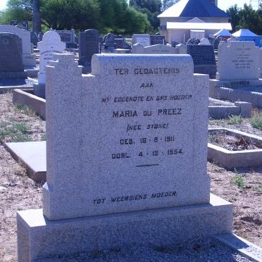 PREEZ Maria, du nee STONE 1911-1954