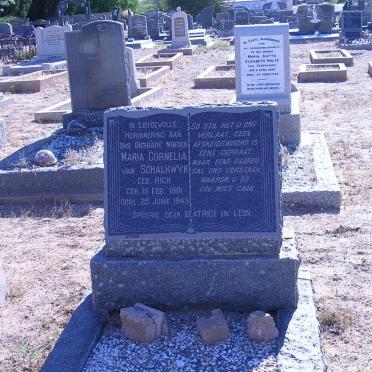 SCHALKWYK Maria Cornelia, van nee RICH 1901-1945