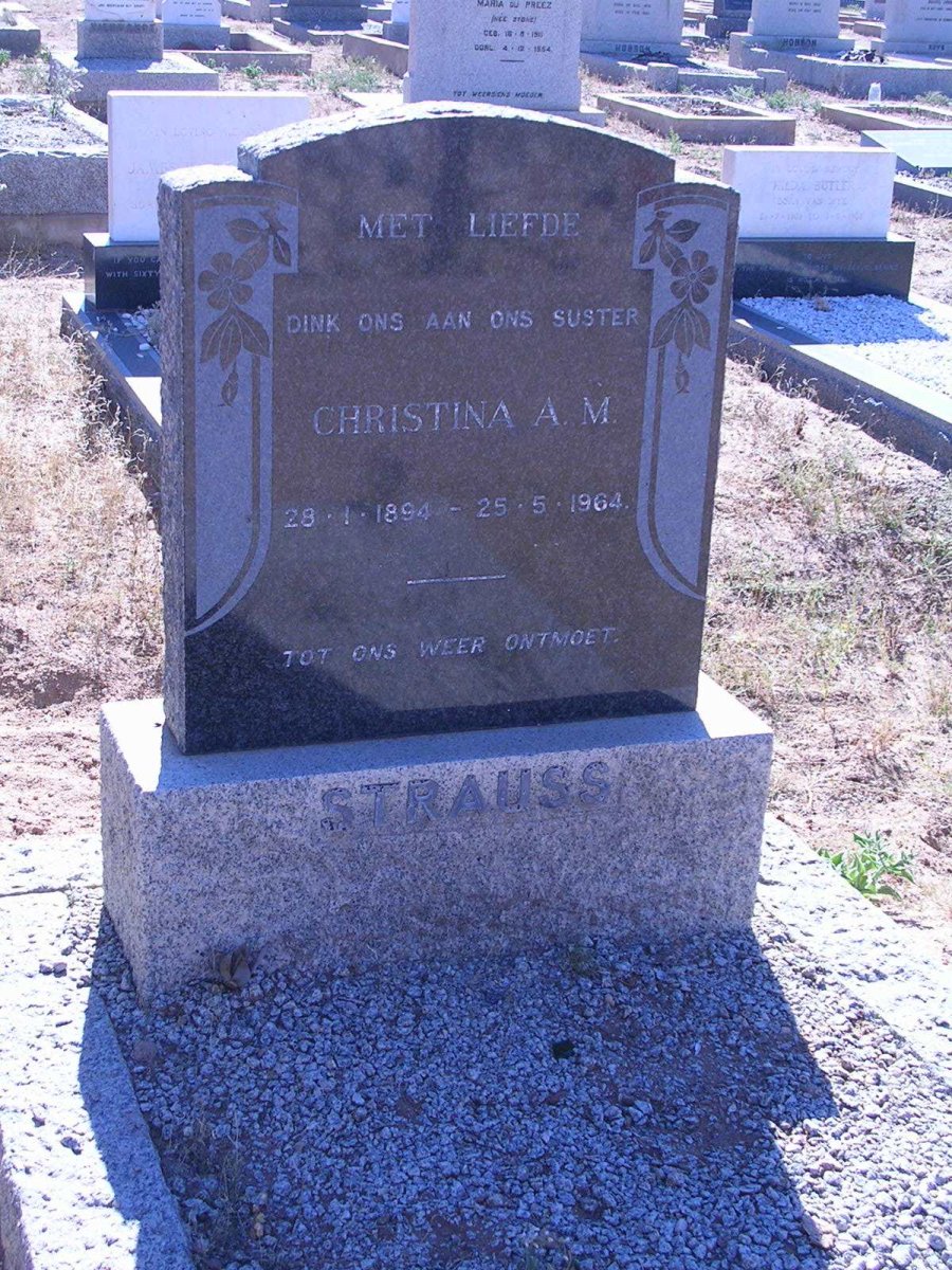 STRAUSS Christina A.M. 1894-1964