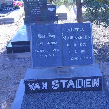 STADEN Anna Margaretha, van 1905-1980