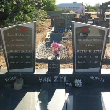 ZYL Johannes Jacobus, van 1907-1980 &amp; Aletta M. 1915-1997