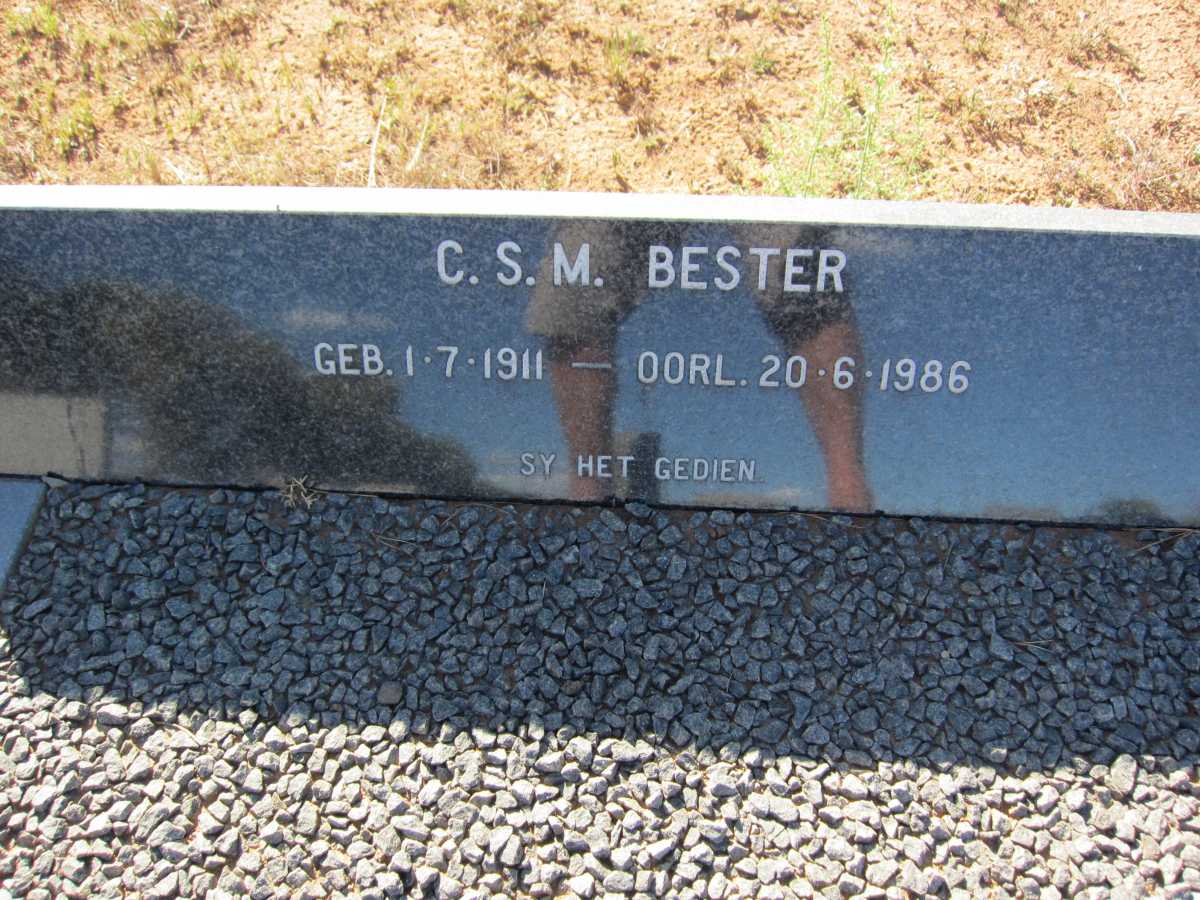 BESTER C.S.M 1911-1986