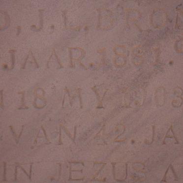 BRONKHORST J.L. 1861-1903 