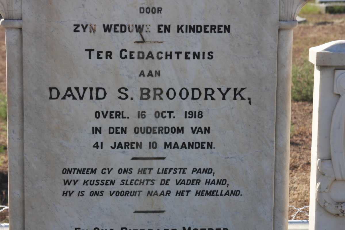 BROODRYK David S. -1918