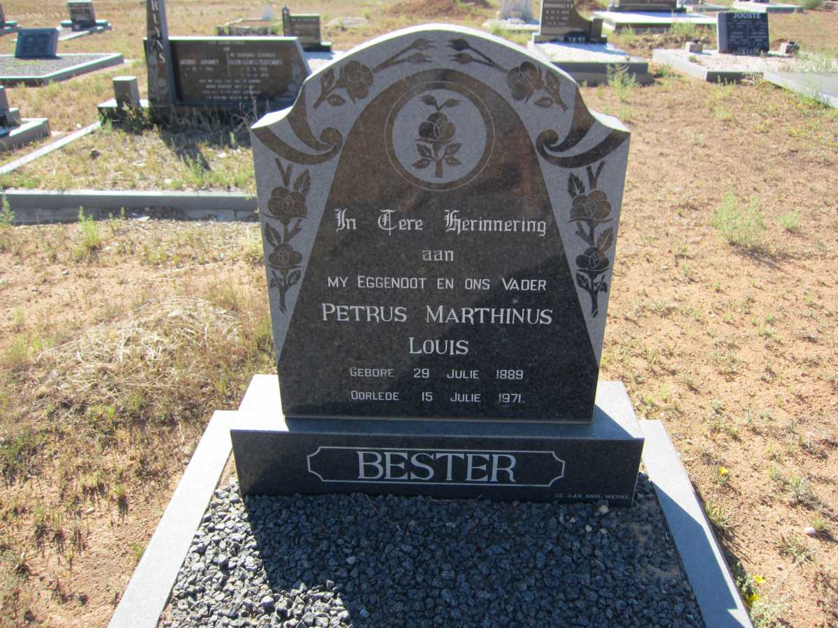BESTER Petrus Marthinus Louis 1889-1971