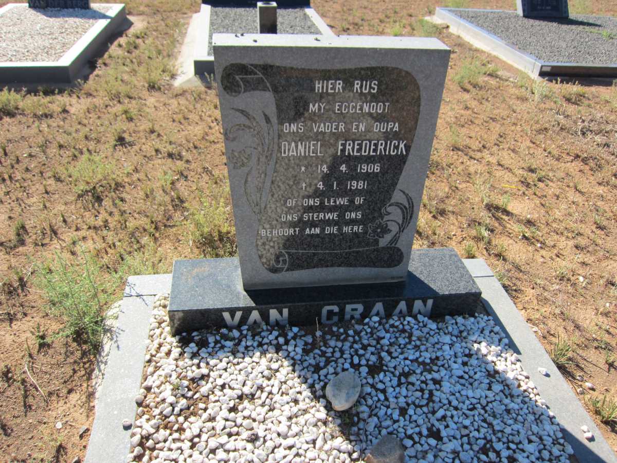 GRAAN Daniel Frederick, van 1906-1981 &amp; Helena Johanna Catharina VISSER 1913-1999