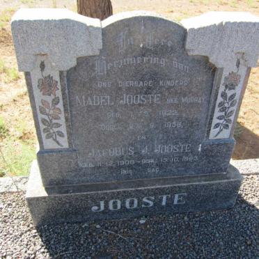 JOOSTE Jacobus J. 1908-1983 &amp; Mabel MURRAY 1922-1956