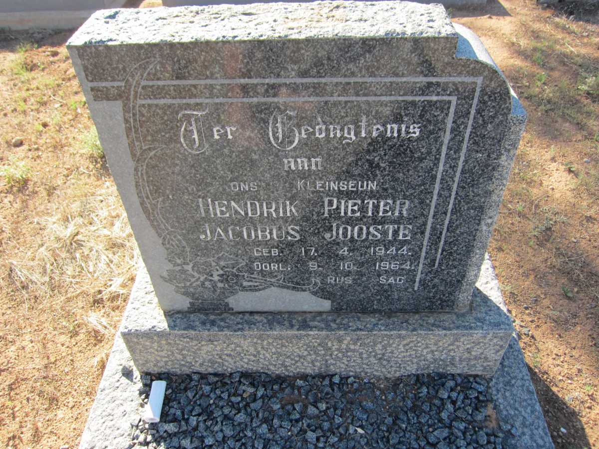 JOOSTE Hendrik Pieter Jacobus 1944-1964