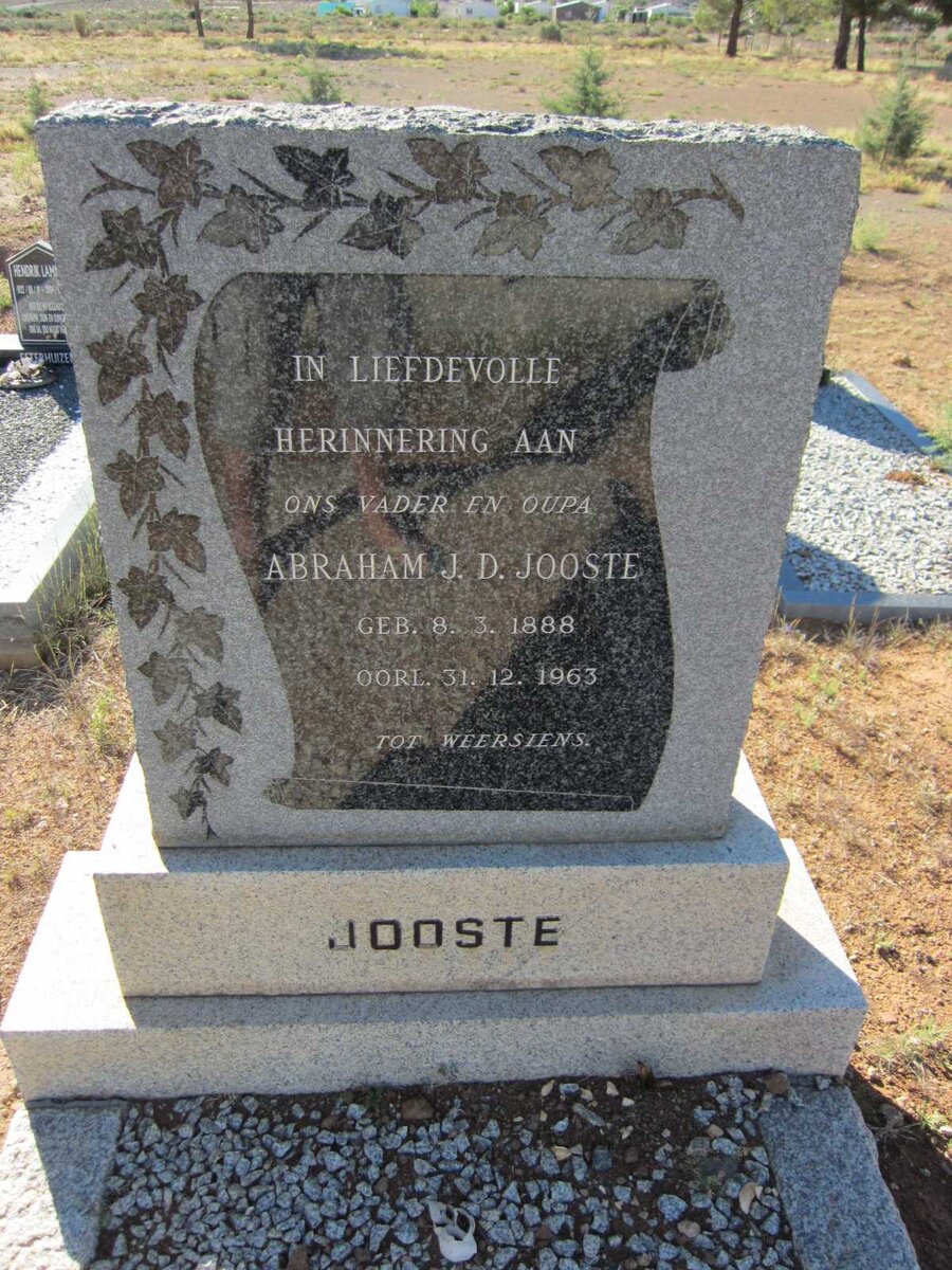 JOOSTE Abraham J.D. 1888-1963