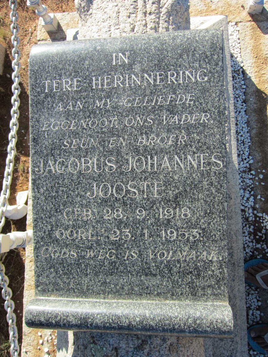 JOOSTE Jacobus Johannes 1918-1953