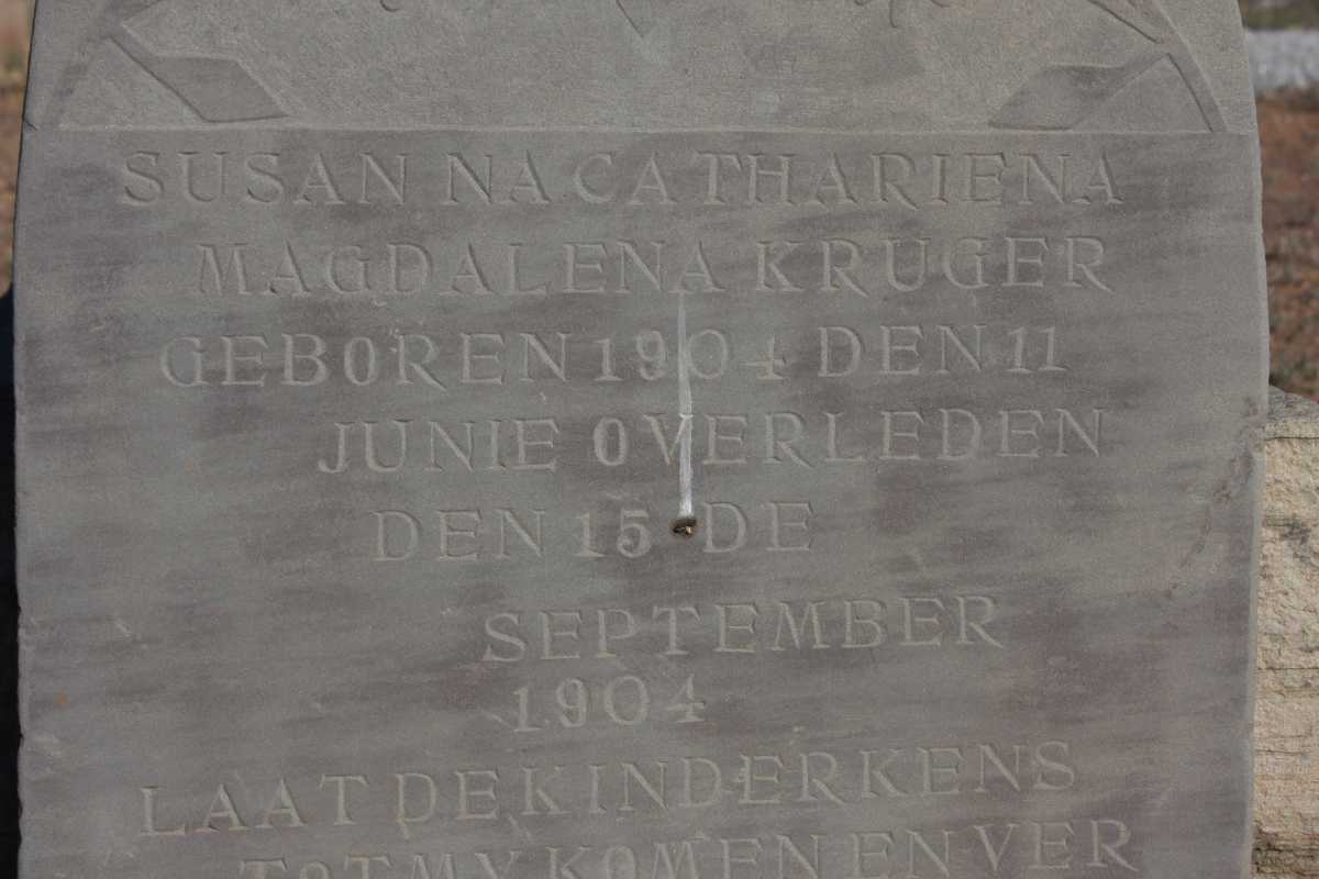 KRUGER Susanna Cathariena Magdalena 1904-1904