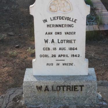 LOTRIET W.A. 1864-1942