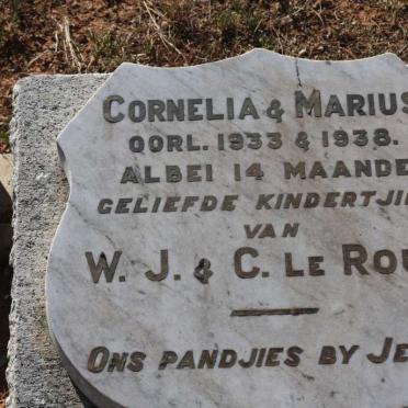 ROUX Cornelia, le -1933 :: LE ROUX Marius -1938