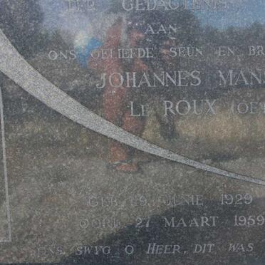 ROUX Willem Jacobus, le 1889-1959 :: ROUX Johannes Mans, le 1929-1959