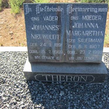 THERON Johannes Niewoudt 1891-1969 &amp; Johanna Margaretha SAUERMAN 1907-1998