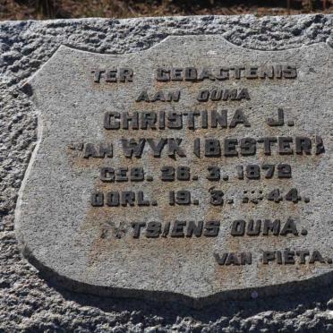 WYK Christina J., van nee BESTER 1872-1944