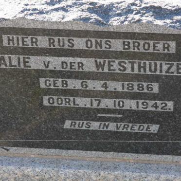 WESTHUIZEN Kalie, v. der 1886-1942