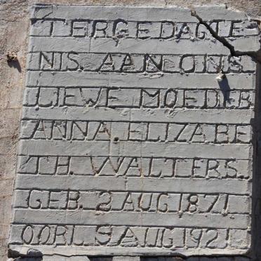 WALTERS Anna Elizabeth 1871-1921