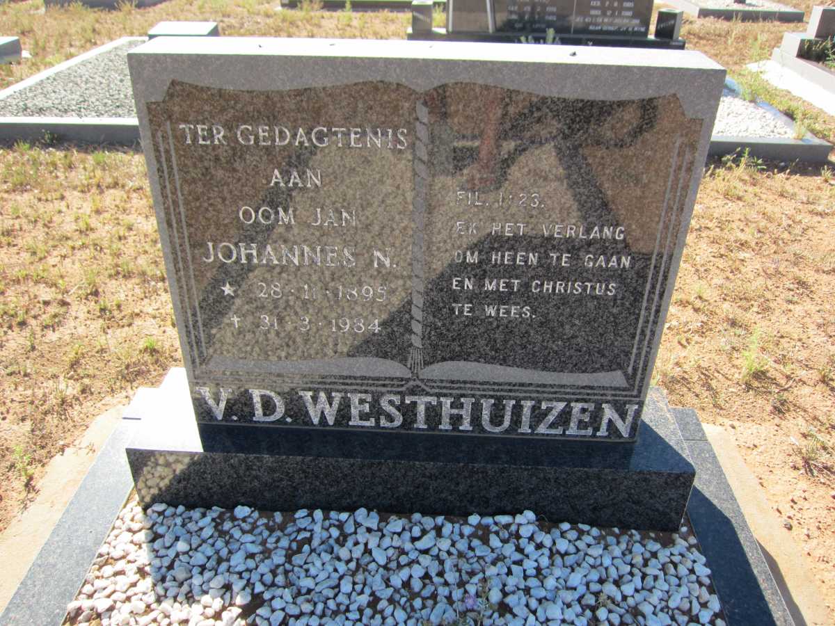 WESTHUIZEN Johannes N., v.d. 1895-1984